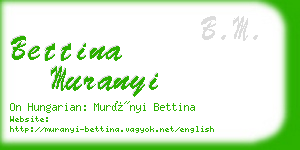 bettina muranyi business card